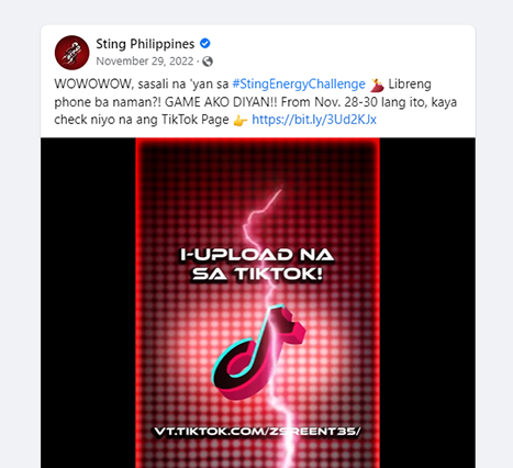 Sting Energy Drink SMM 1